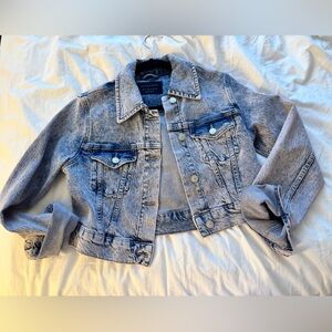 All Saints Jinx Cropped Denim Jacket - Tinted Indigo (Brand New - Never Worn)